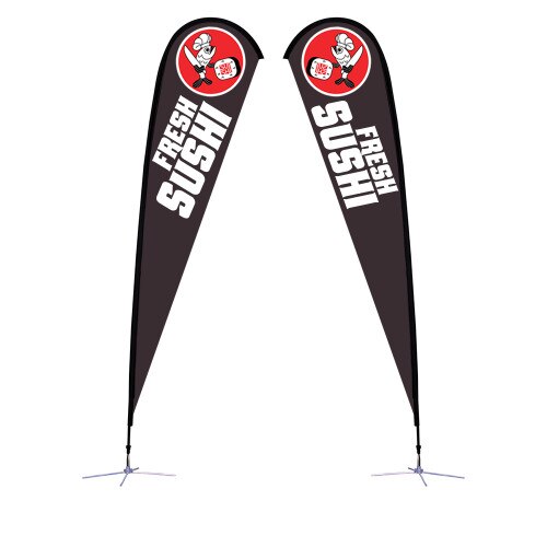 15 ft. X-Large Sunbird Flag — Double Sided Graphic Package / X Base